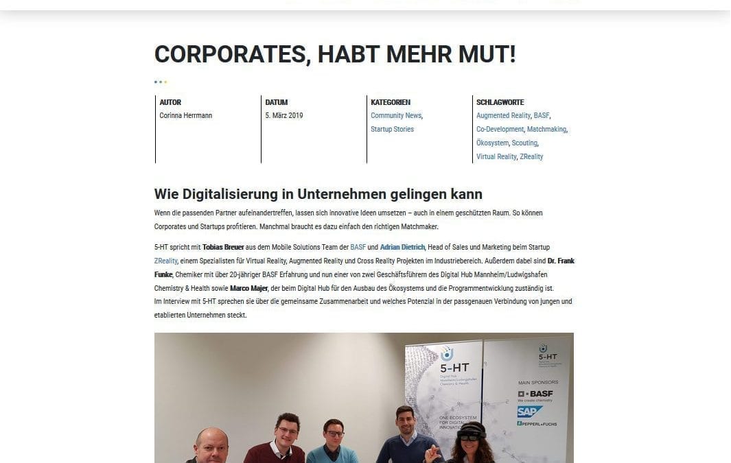 Corporates, have more courage! – Interview with 5-HT and BASF
