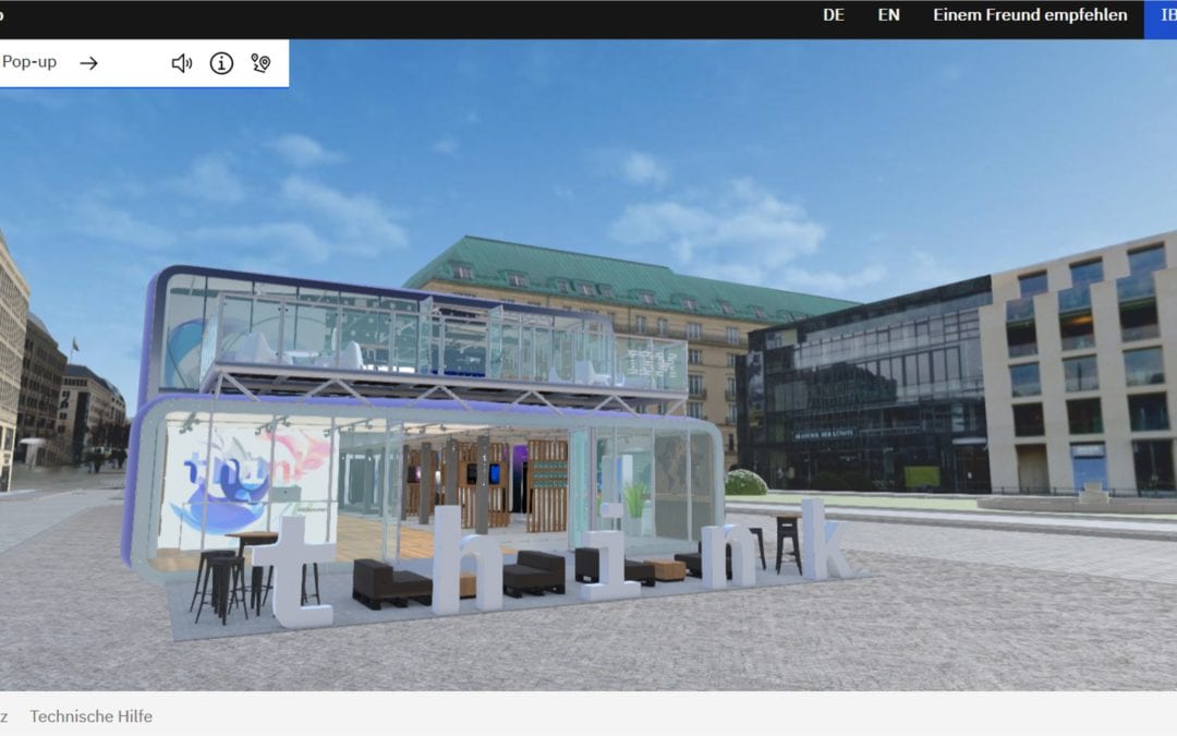 The virtual IBM Think Pop-up – IBM selects ZREALITY technology to launch a hybrid event platform in 3D and Virtual Reality