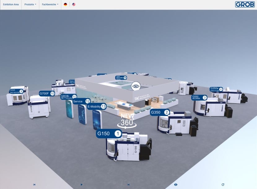 Welcome to the Virtual Open House – GROB-WERKE developed a virtual reality solution with ZREALITY to present its extensive portfolio of technical innovations and machine highlights.